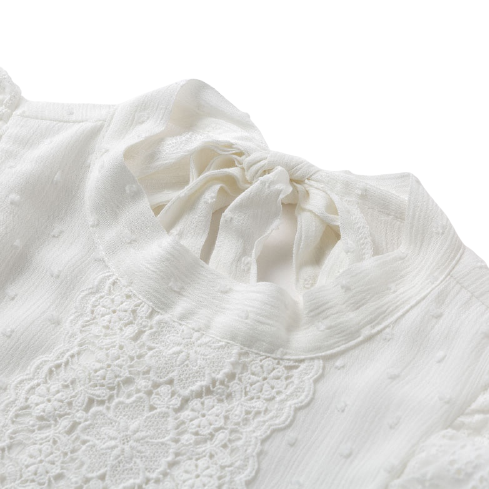 Blouse Blanche Dentelle