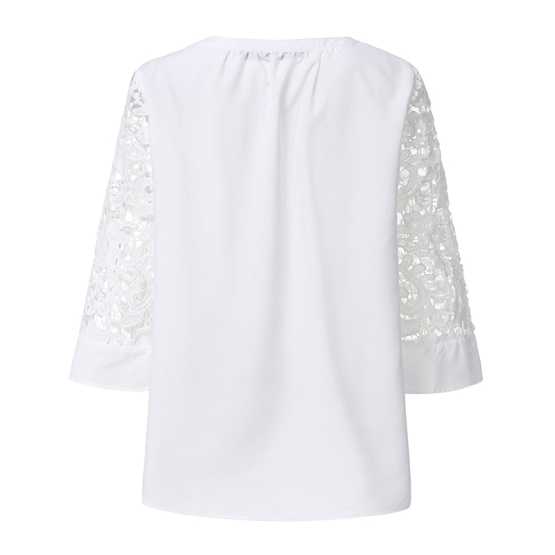 Blouse Dentelle Blanche