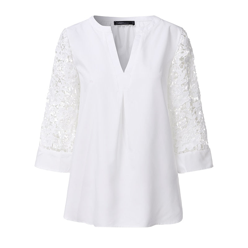 Blouse Dentelle Blanc