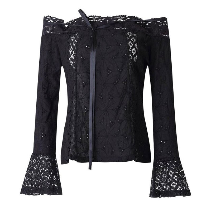 Blouse Femme Dentelle Noir