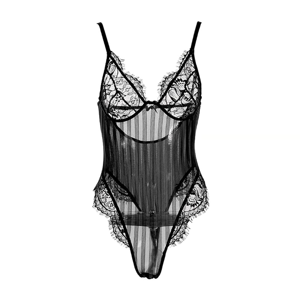 Body Caraco Dentelle Noir