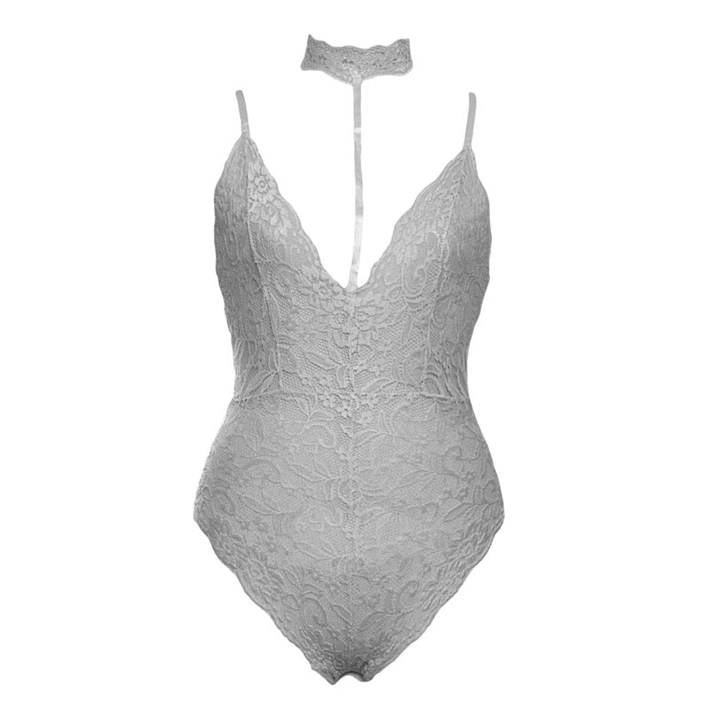 Body Col Dentelle Gris