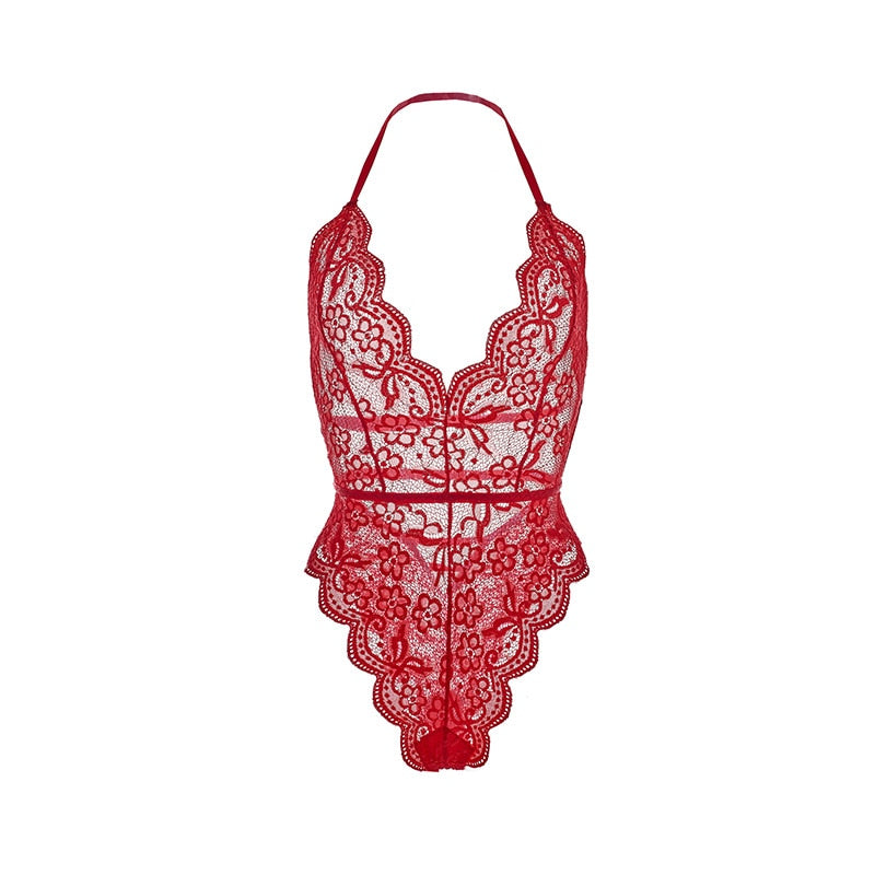 Body Décolleté Dentelle Rouge