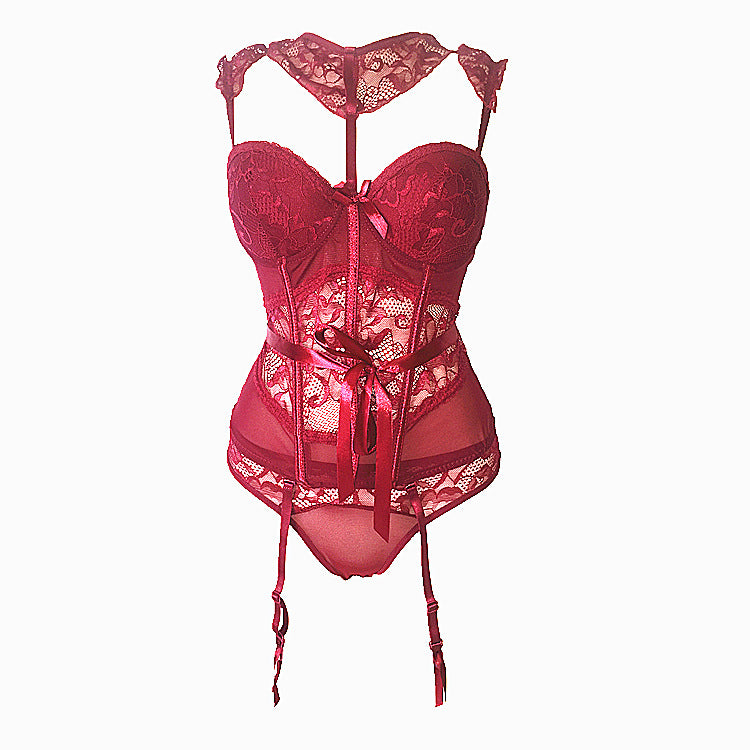 Body Dentelle Armature Rouge