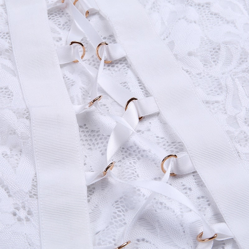Body Dentelle Col Montant