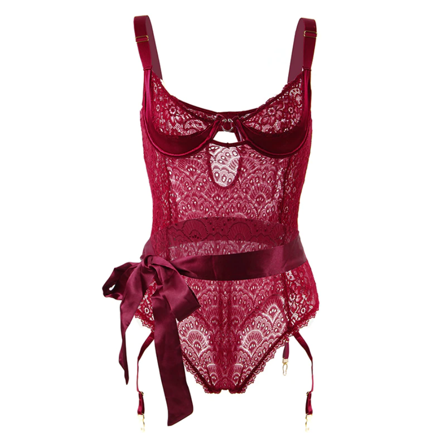Body Dentelle Coque Rouge