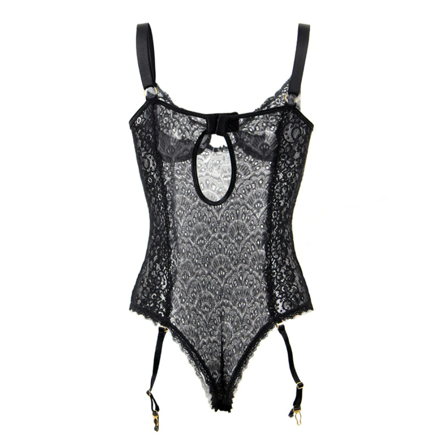 Body Dentelle Coques Noire