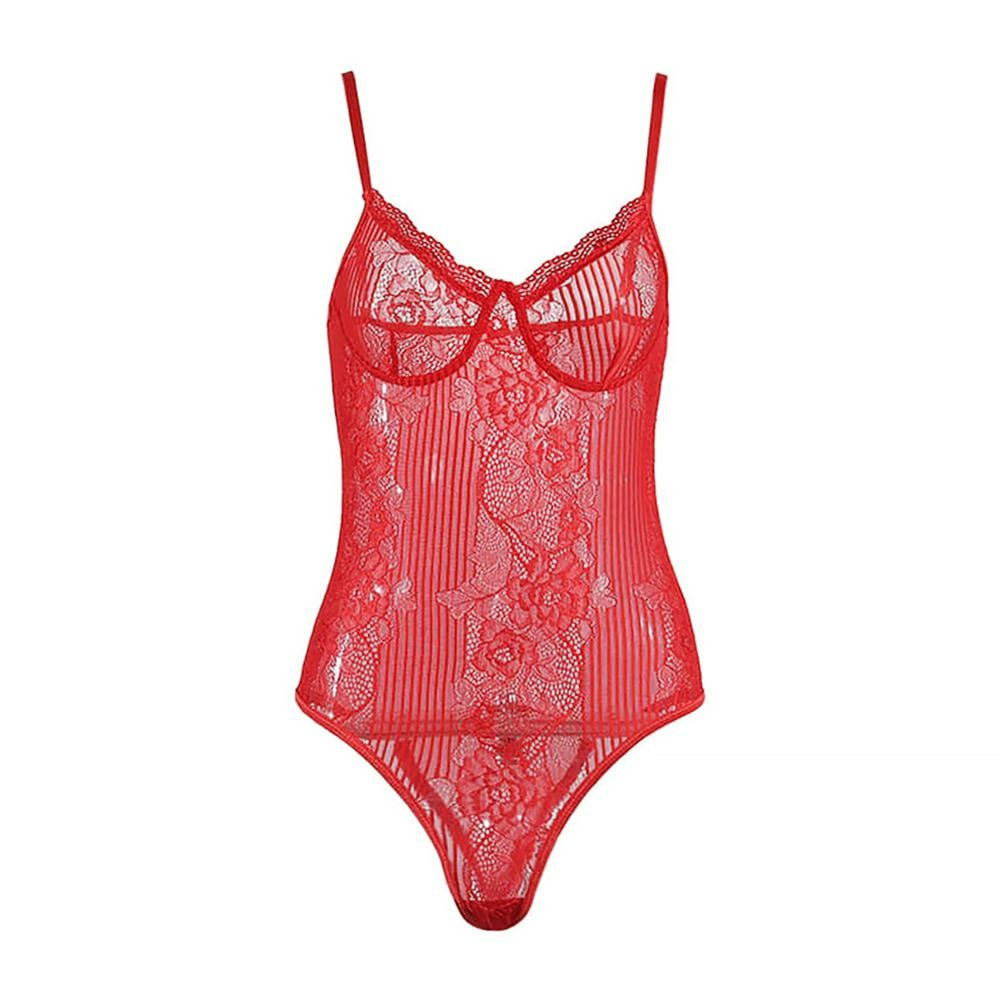 Body Dentelle Femme Pas Cher Rouge