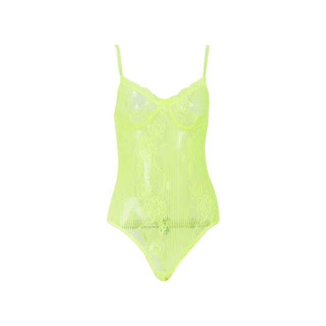 Body Dentelle Femme Pas Cher Jaune