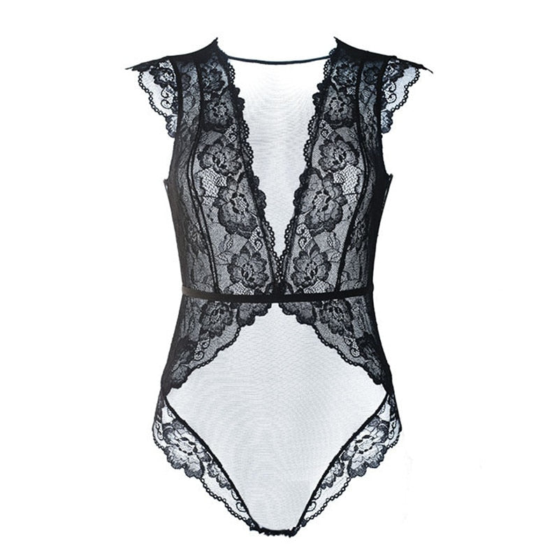 Body Dentelle Noir Décolleté Plongeant