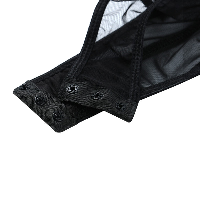 Body Dentelle Noir Transparent