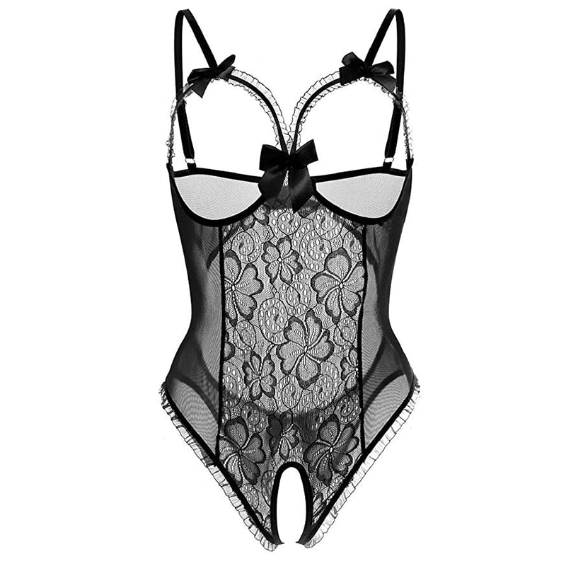 Body Dentelle Ouvert Noir