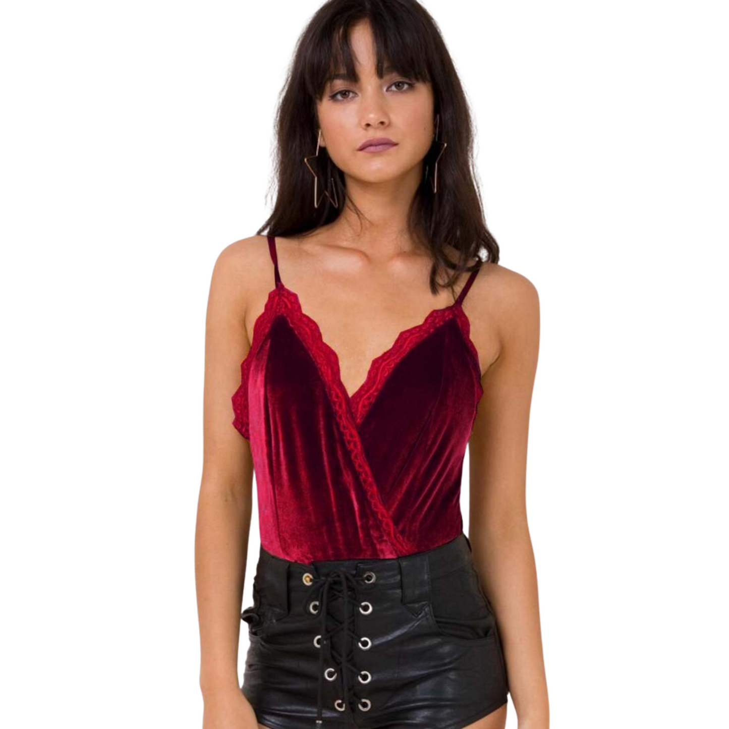 Body Dentelle Rouge Bordeaux Femme