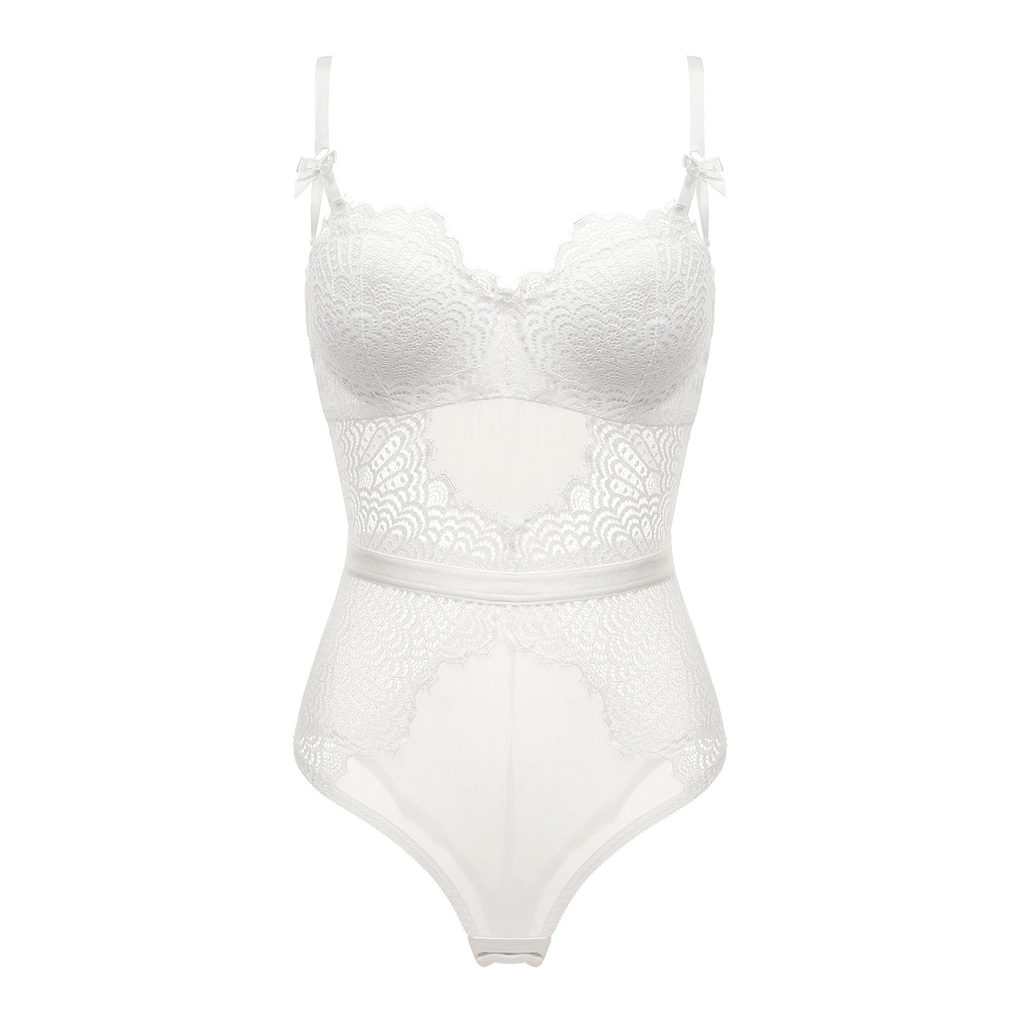 Body Dentelle Transparente Blanc