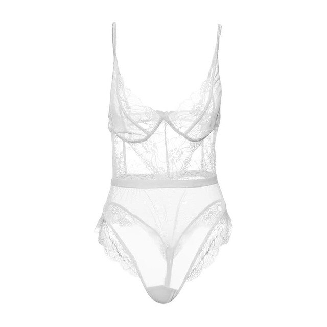 Body Dentelle avec Armature Blanc