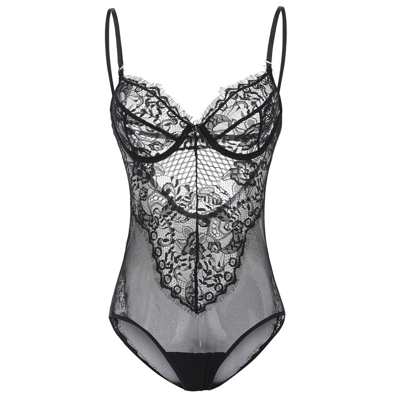 Body Femme Dentelle Sous-Vêtement Noir