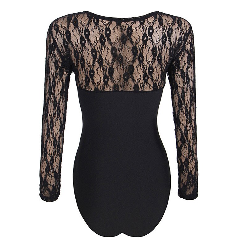 Body Manche Dentelle Noire