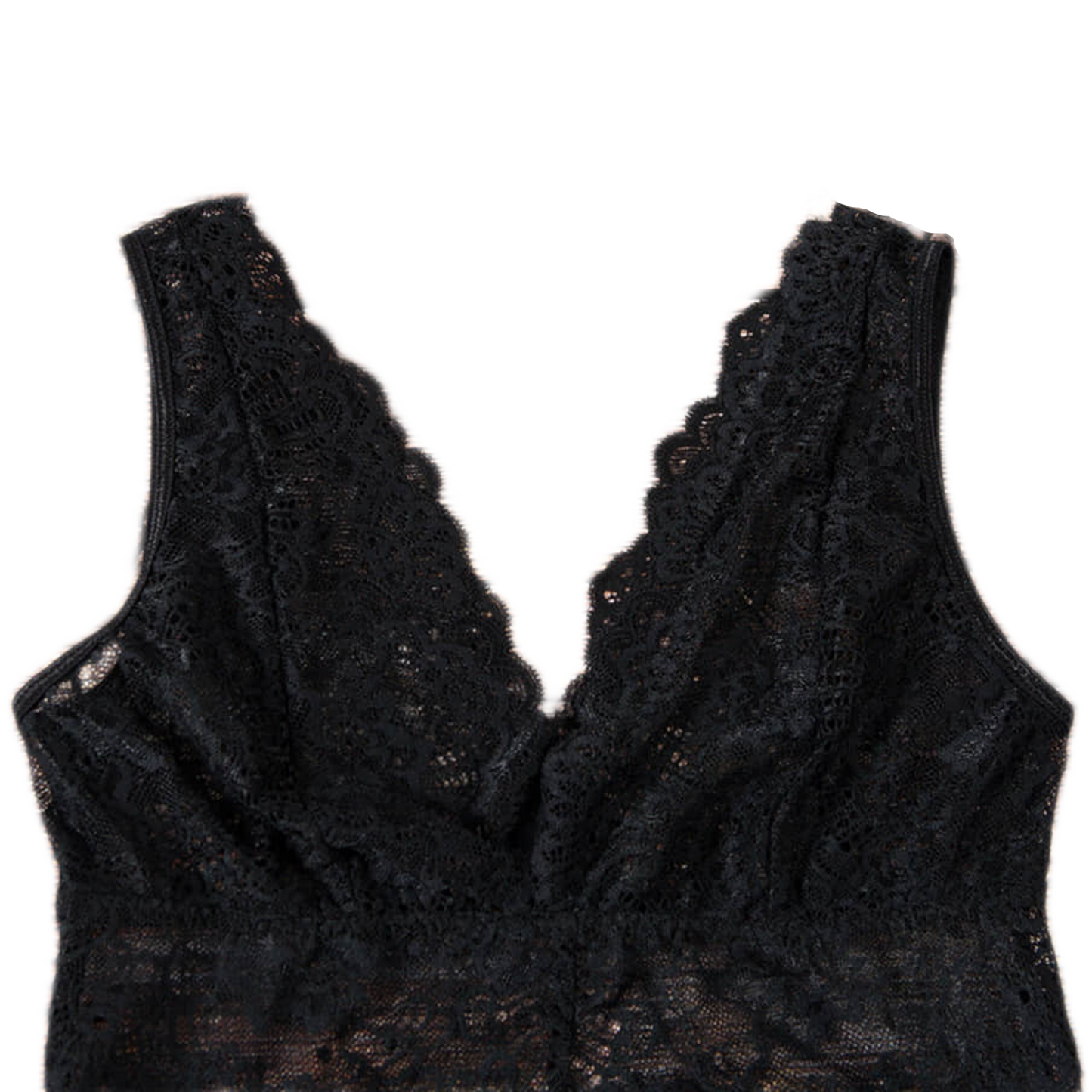 Body Noir Décolleté Dentelle