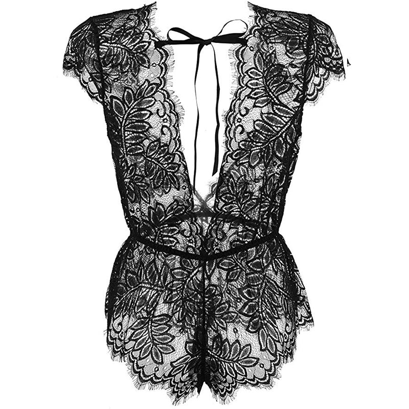 Body Femme Dentelle Noir Noeud