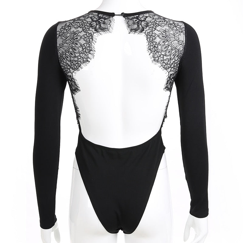 Body Noir Dos Nu Dentelle