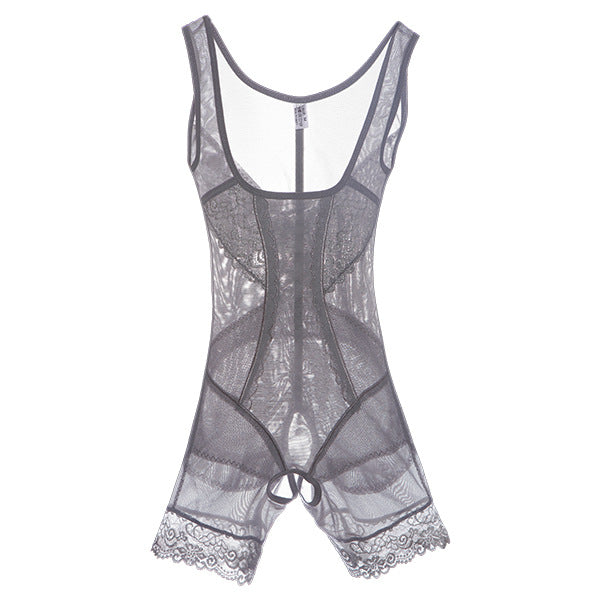 Body Short Dentelle Gris
