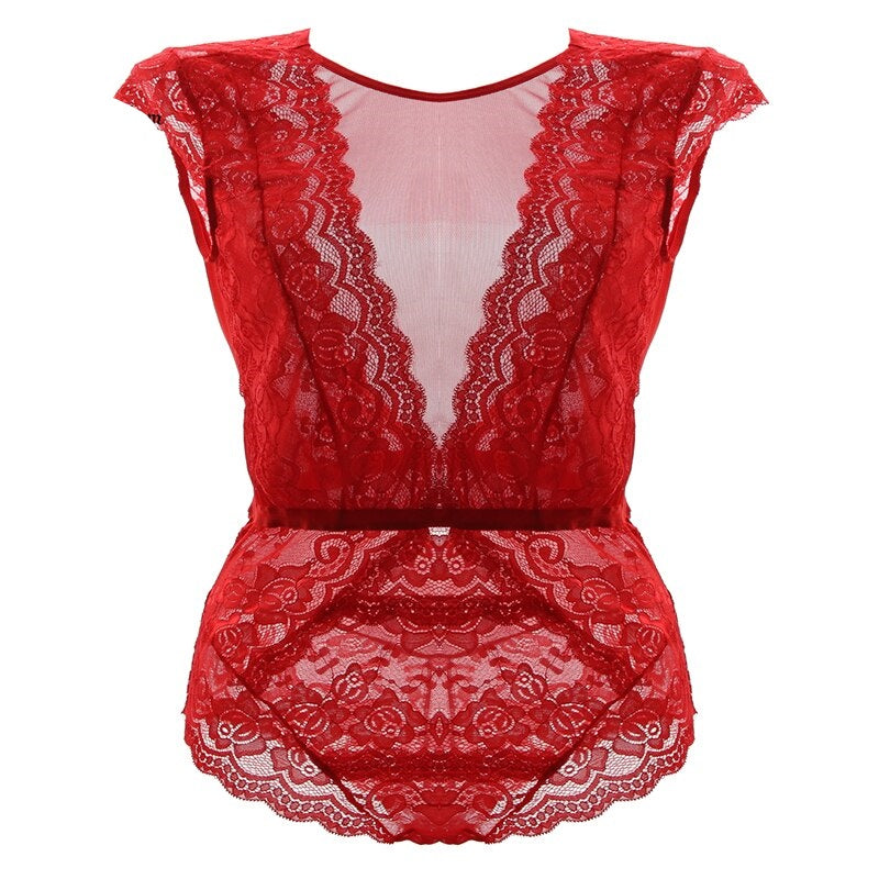 Body avec Dentelle Rouge