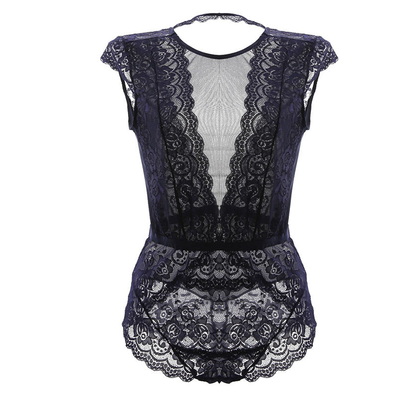 Body avec Dentelle Bleu