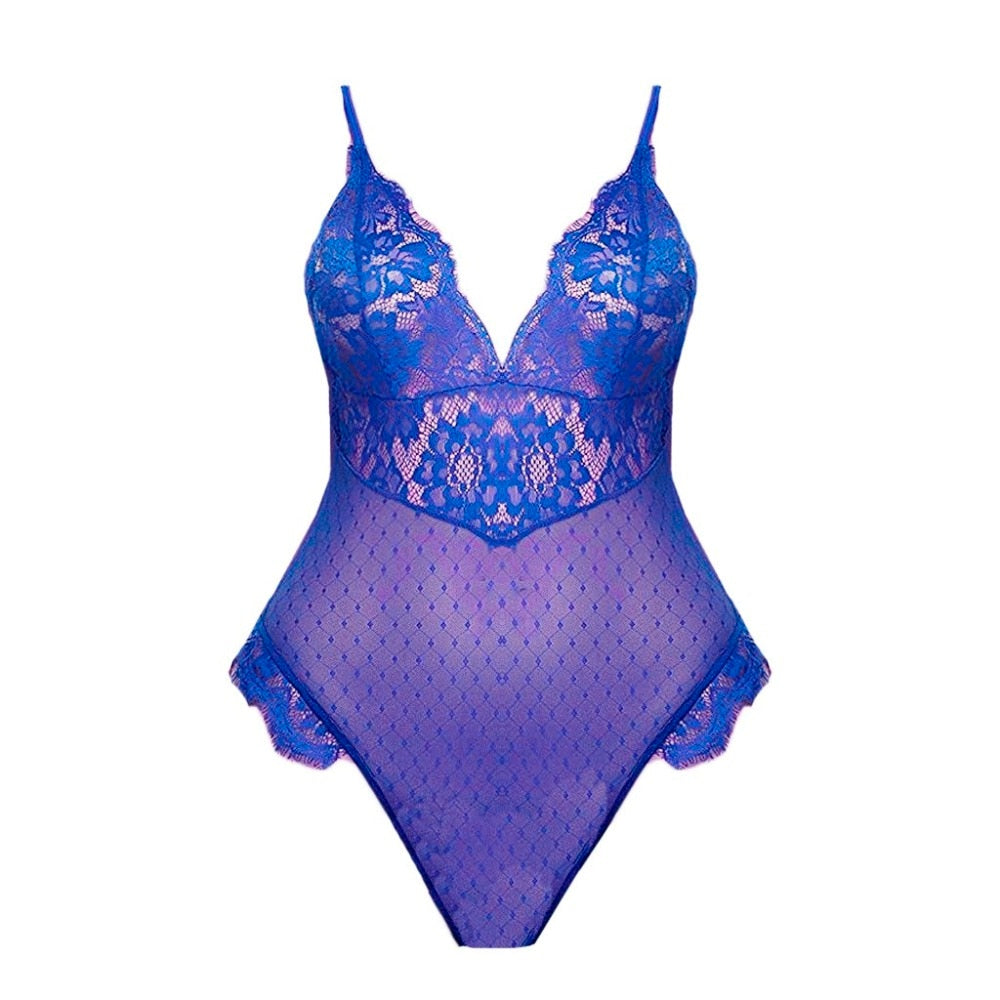 Bodysuit Dentelle Bleu