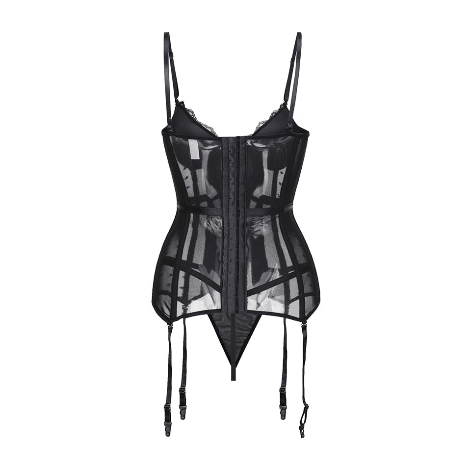 Bustier Corset Dentelle Noire