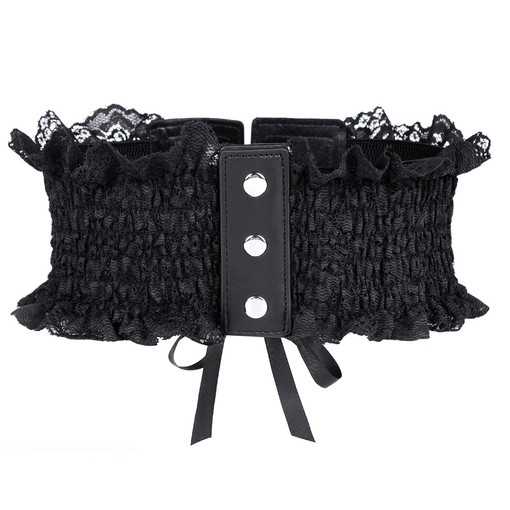 Ceinture Dentelle Noir Femme