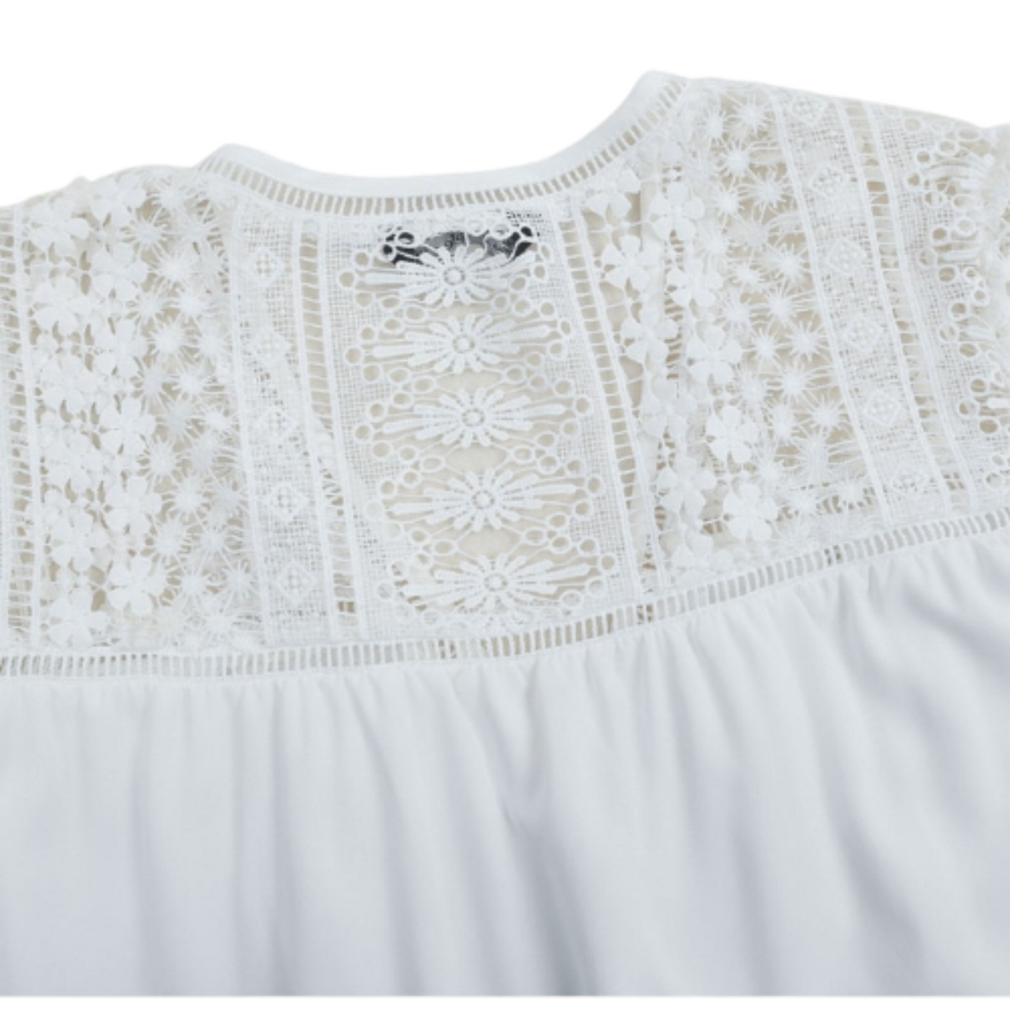 Chemisier Dentelle Blanc