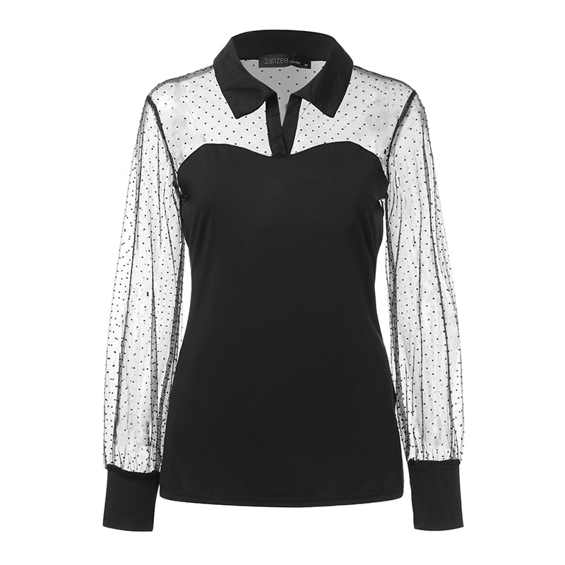Chemisier Dentelle Noir