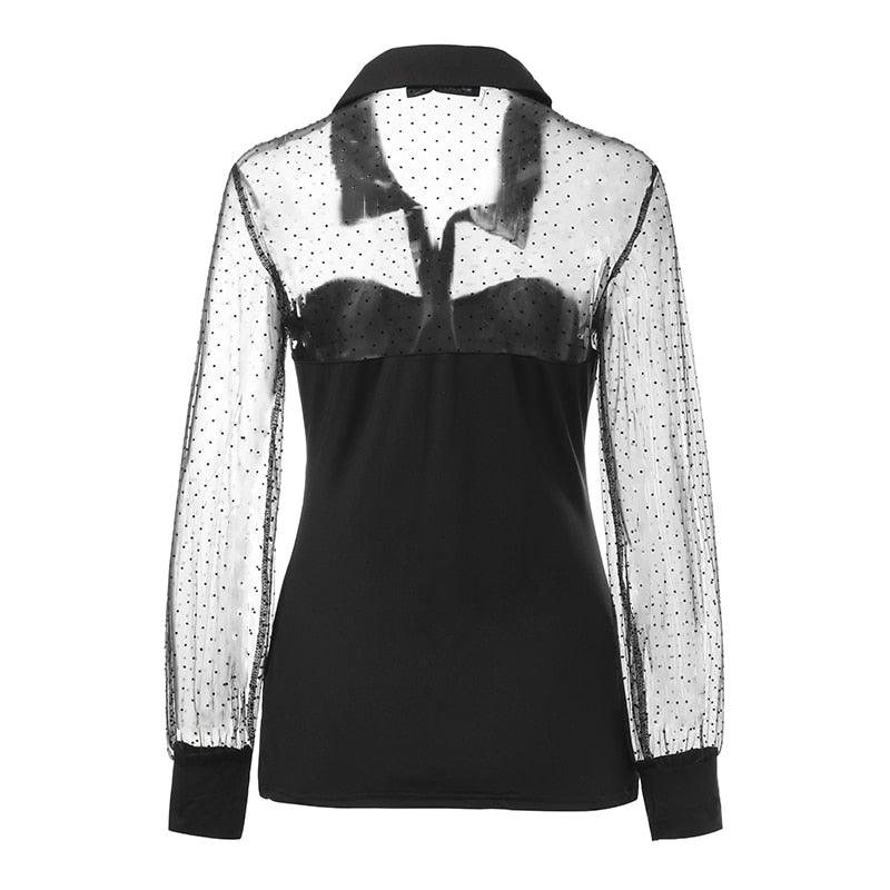 Chemisier Dentelle Noire