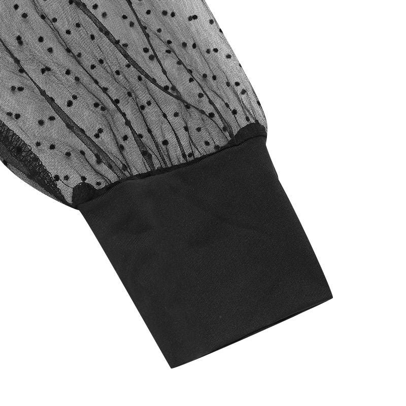 Chemisier Dentelle Noir