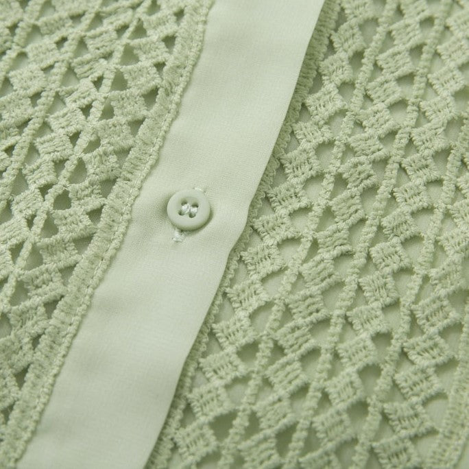 Chemisier Dentelle Vert