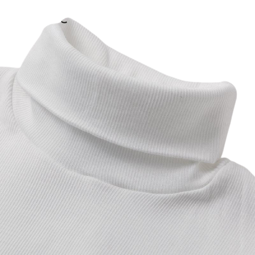 Col Roulé Dentelle Blanc