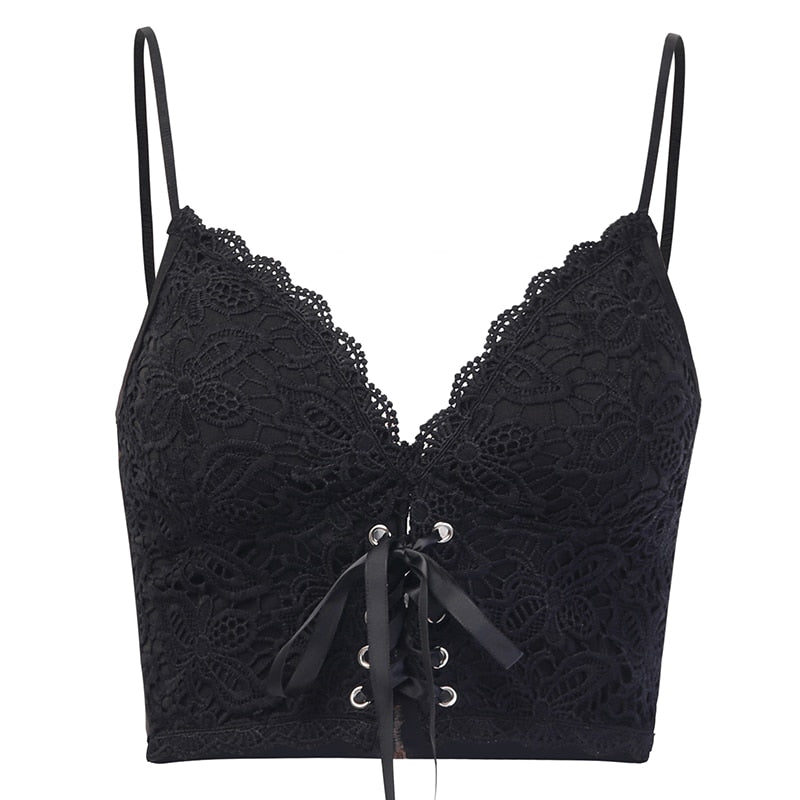 Corset Dentelle Crop Top