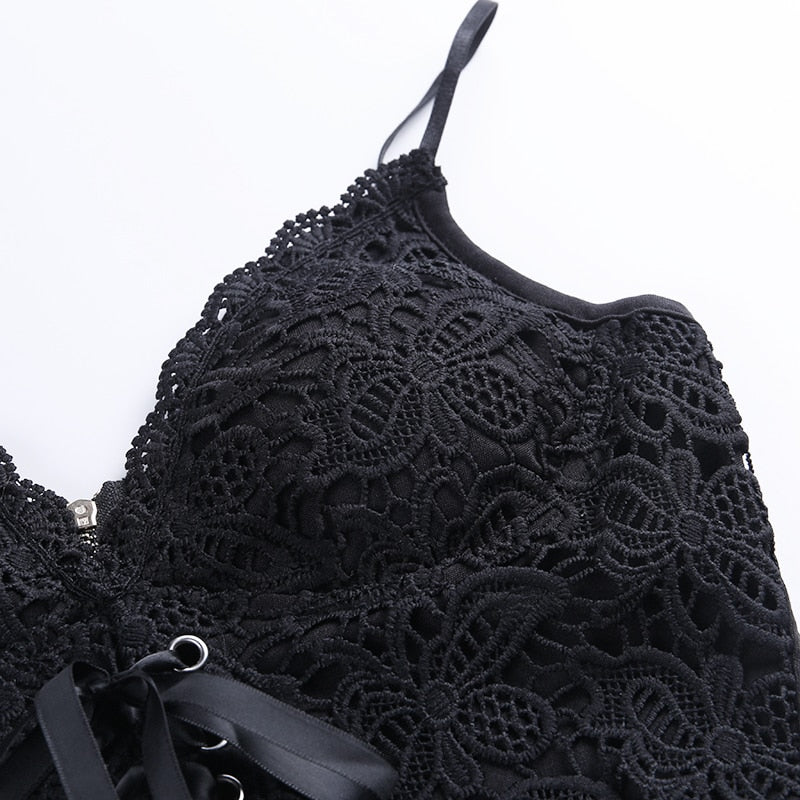 Corset Dentelle Crop Top