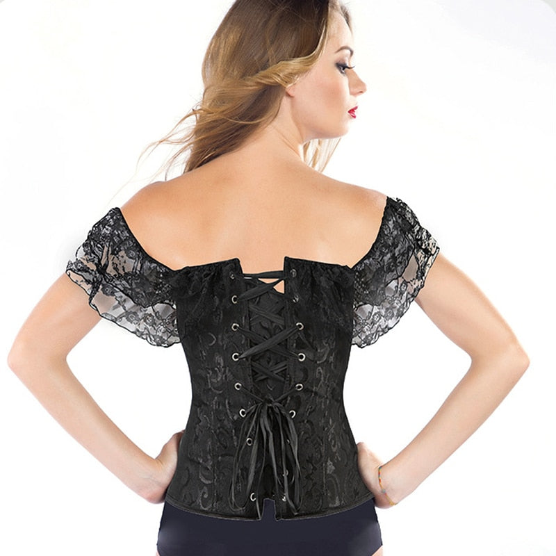 Corset Dentelle Mariage Noire