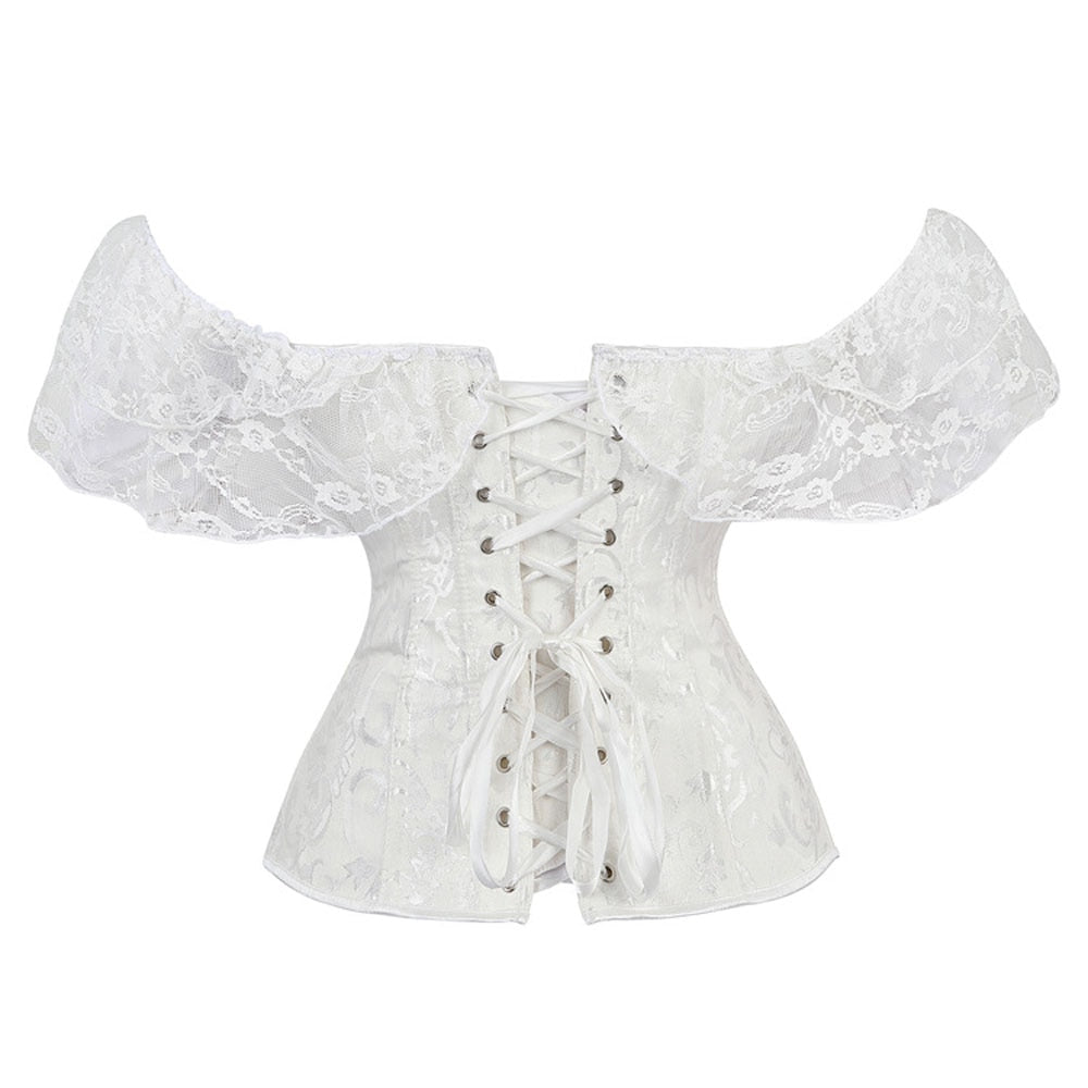 Corset Dentelle Mariage Blanche