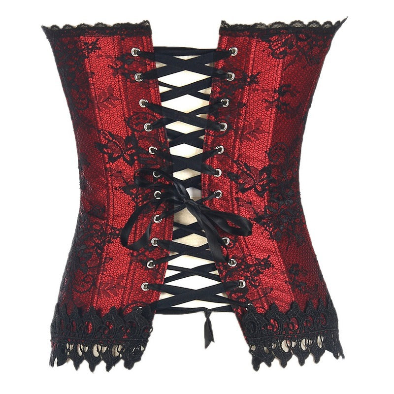 Corset Dentelle Rouge Lacet