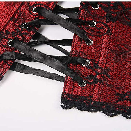 Corset Dentelle Rouge