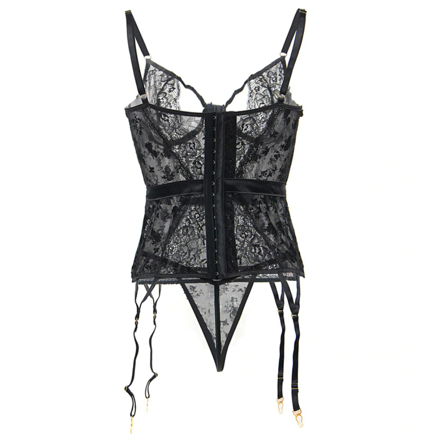 Corset Femme Dentelle Noire