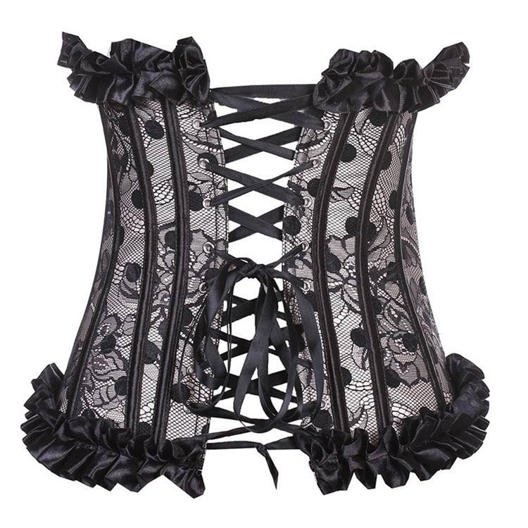 Corset à Dentelle Beige