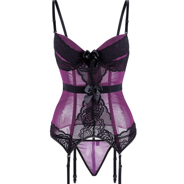 Corset Dentelle Femme Violet