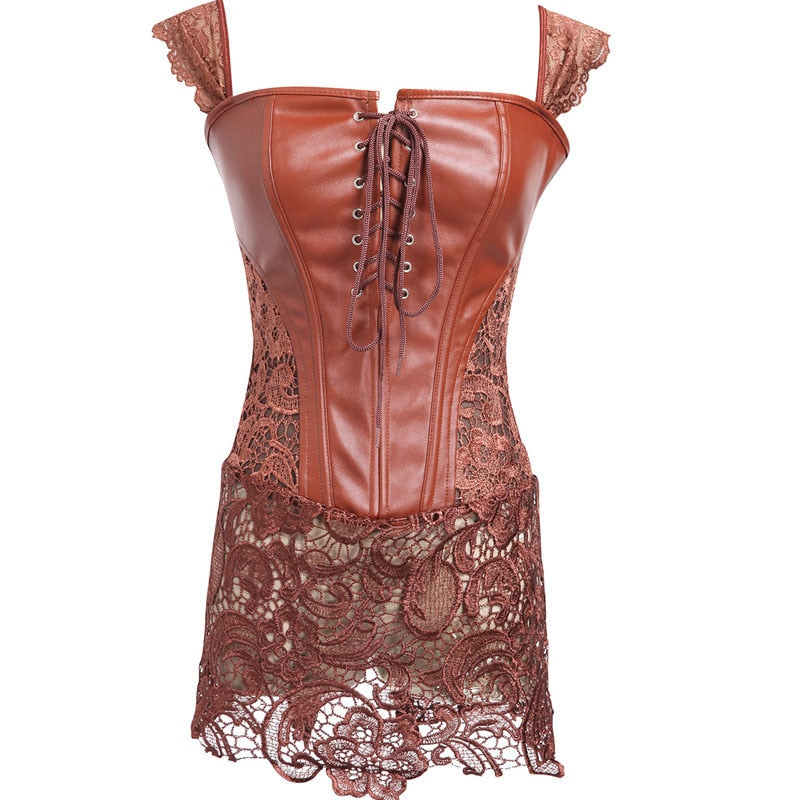 Corset en Dentelle Marron