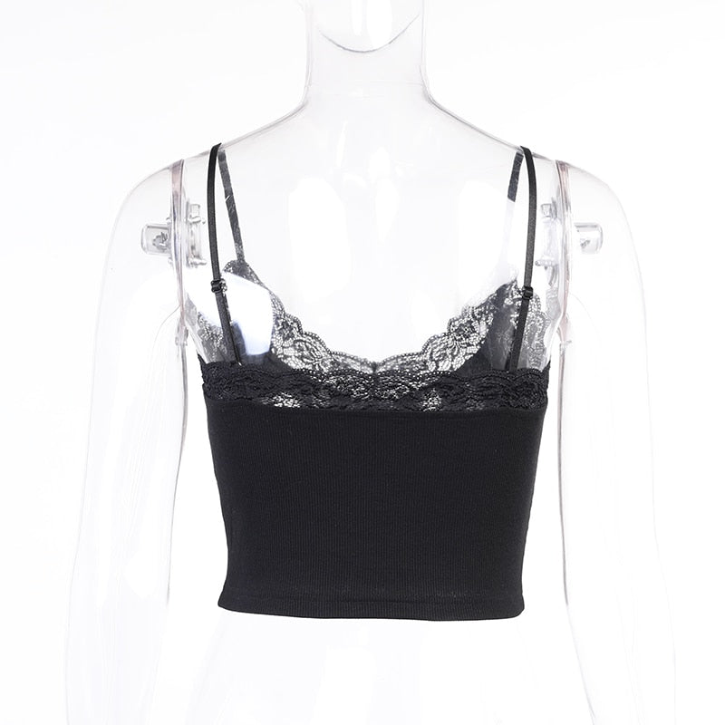 Crop Dentelle Noire
