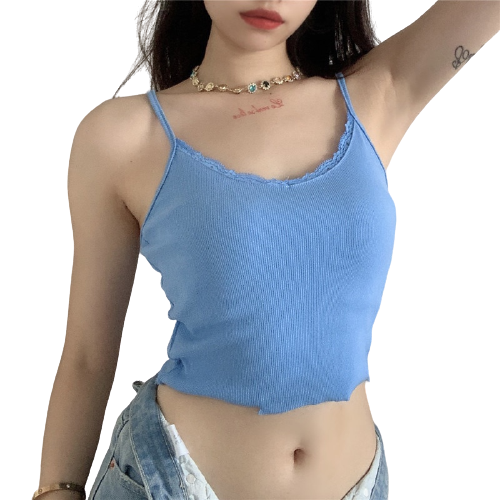 Crop Top Brassière Dentelle Femme