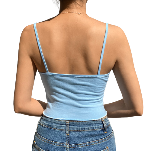 Crop Top Dentelle Bleu Ciel