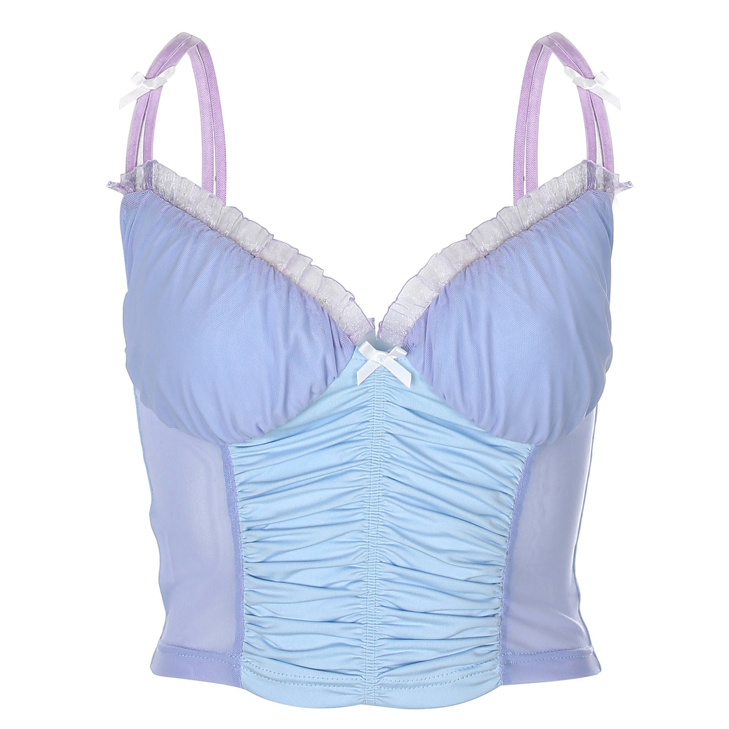 Cropped Top Dentelle Violet